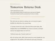 Tomorrow Returns Desk cover